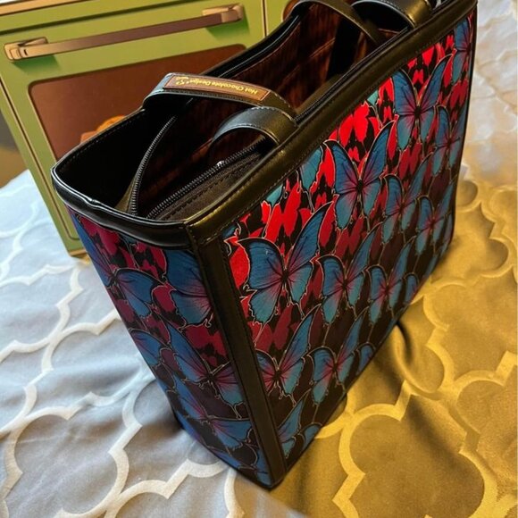 Hot Chocolate Shoes and Tote Dark Butterfly Size 9 - Picture 2 of 4